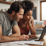 Cropped shot of a couple using their laptop and searching for a new home